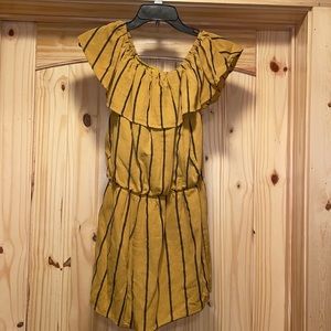 She + Sky Black and Yellow Romper